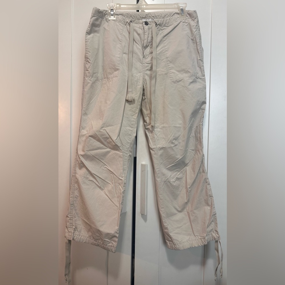 Calvin Klein Cream Drawstring 100% Cotton‎ Pants size 8